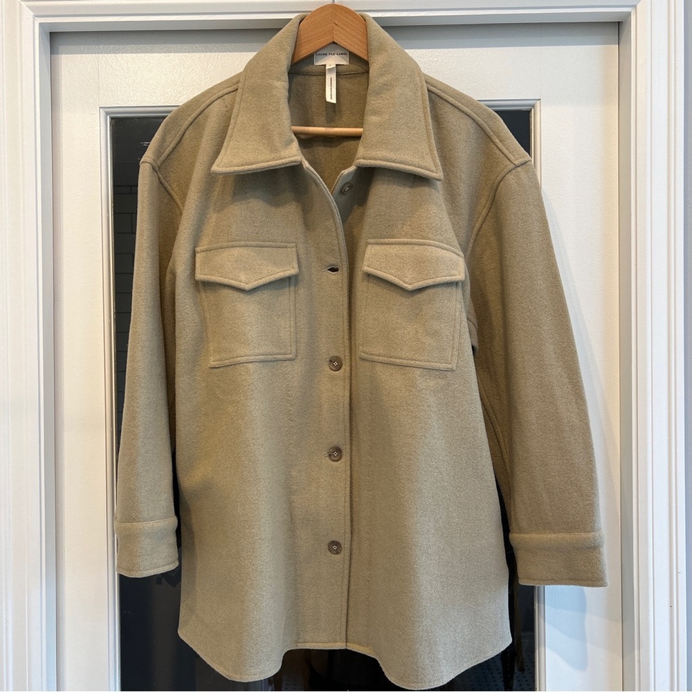 NWOT LAUDE the Label- Tribe Alive- Roan Shirt- Jacket. Color Mocha, size L